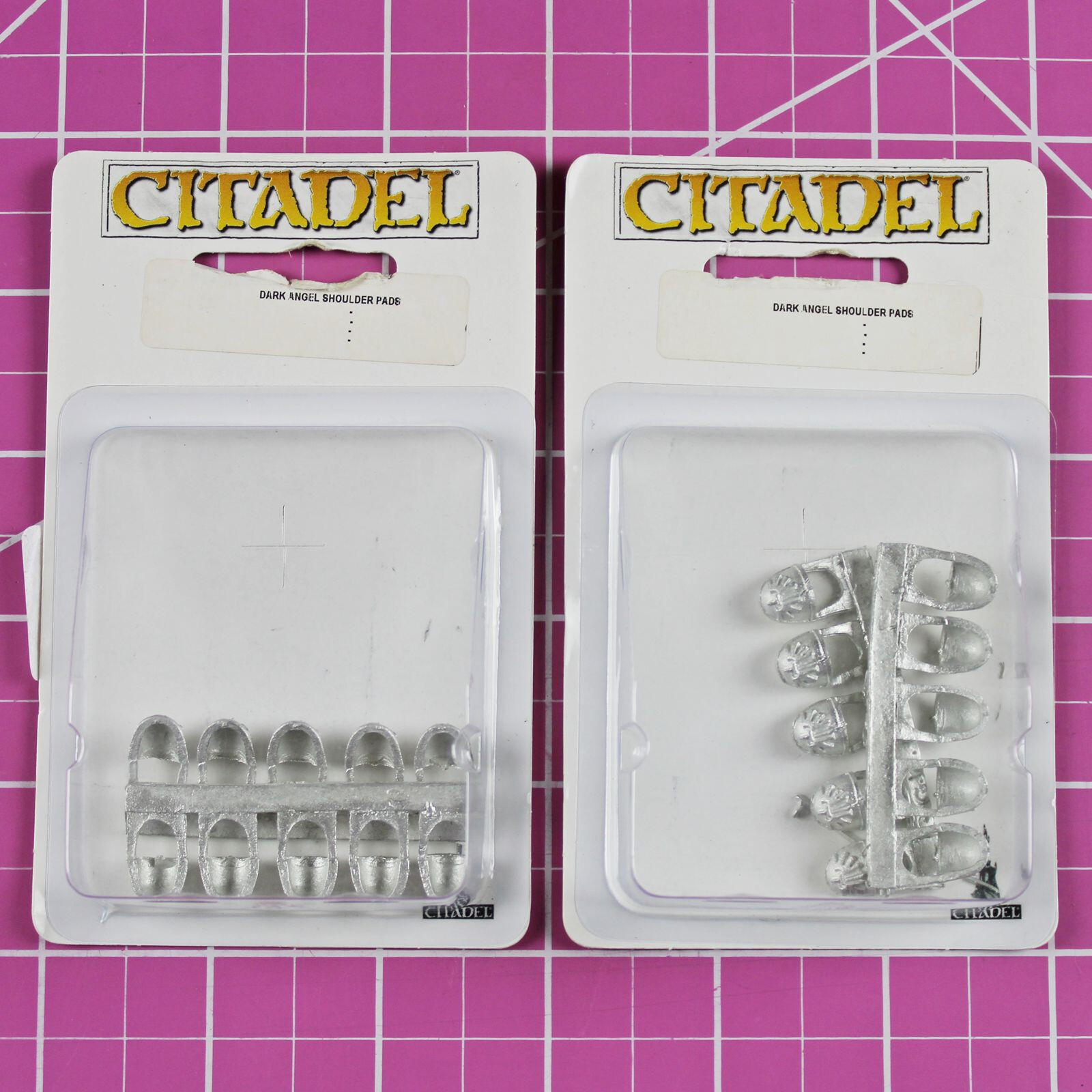Warhammer 40K Dark Angels Shoulder Pads (2 Packs!) Metal, OOP Space Marines BITS