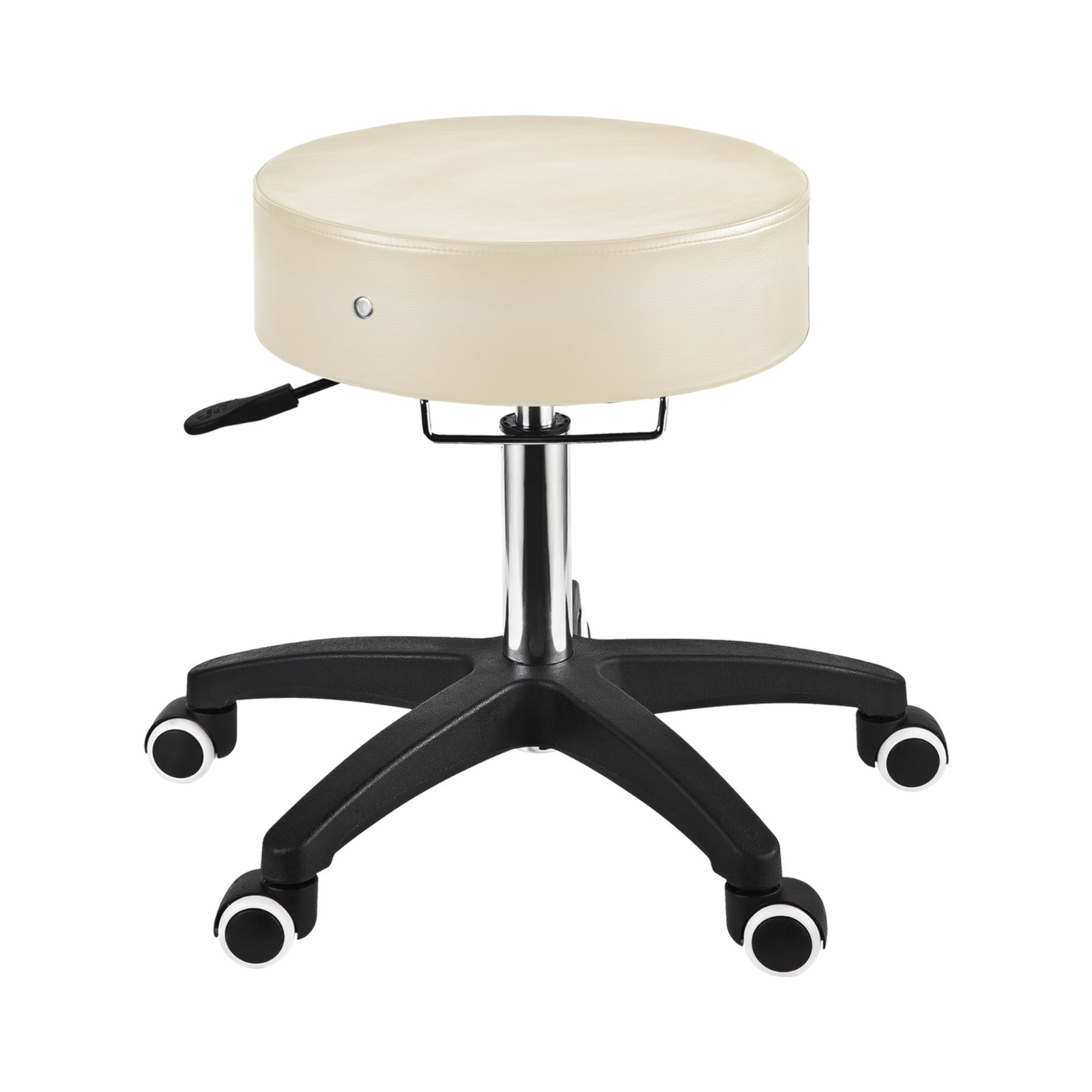 Master Massage Hydraulic Adjustable Swivel Salon Stool Rolling Chair Spa Cream