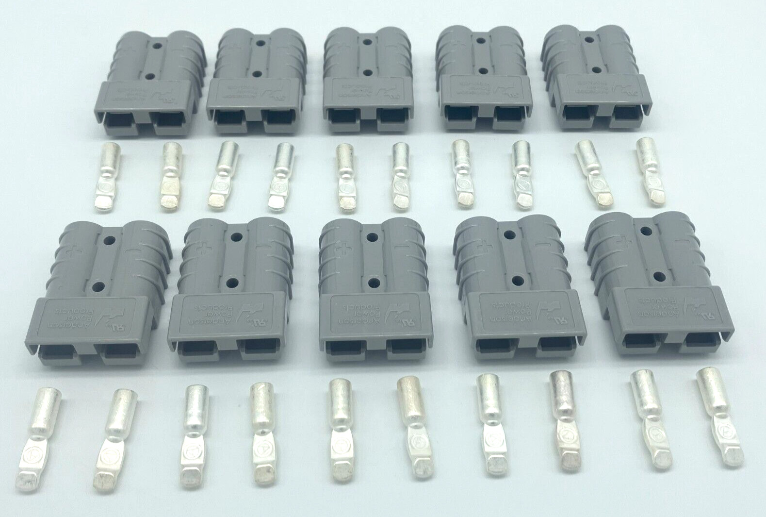 10 Anderson Power SB50 Connectors 10/12 Gauge Gray 10/12 AWG
