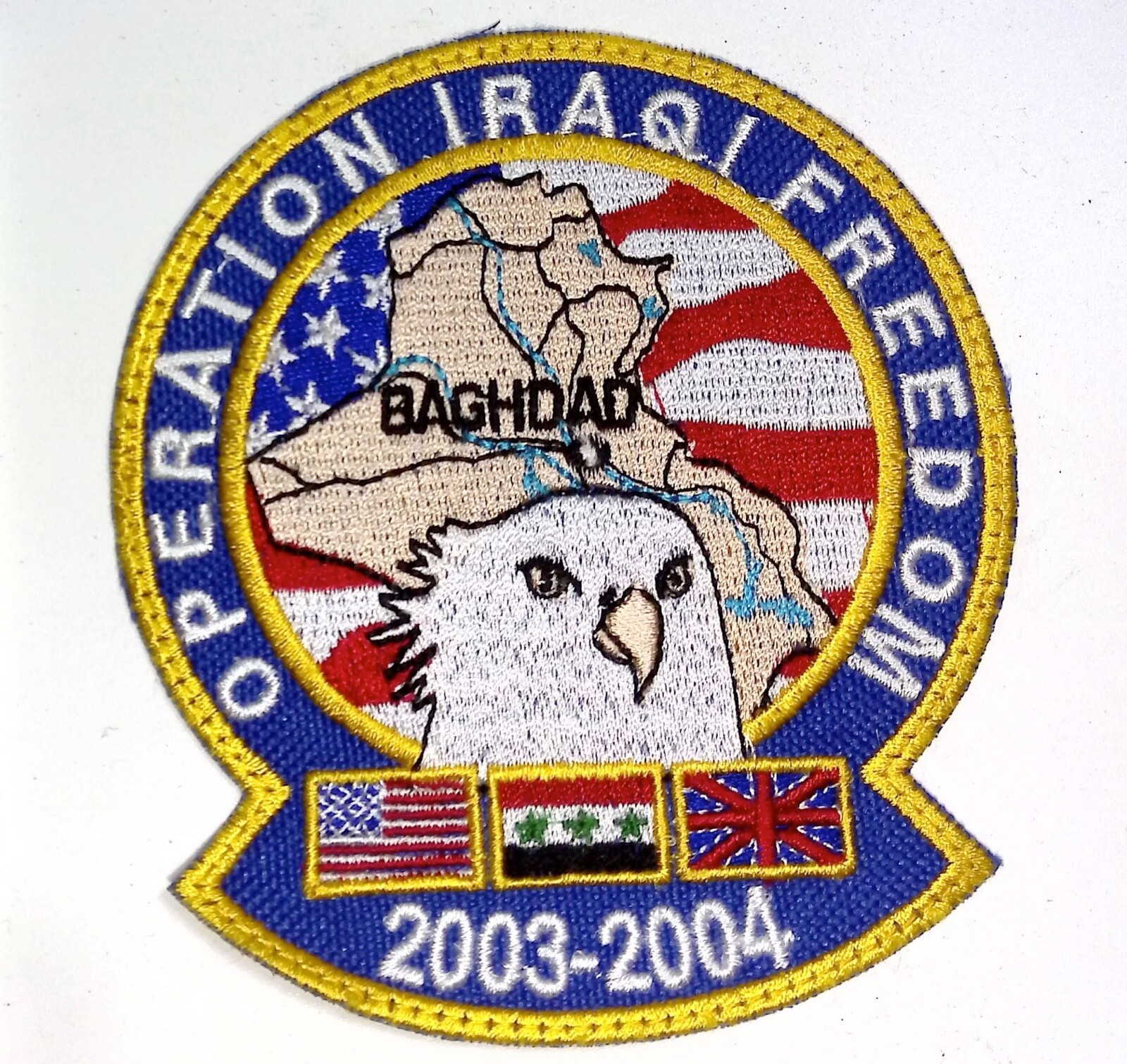 Operation Iraq Freedom 2003-2004 Vintage Patch Eagle Flags Military Badge