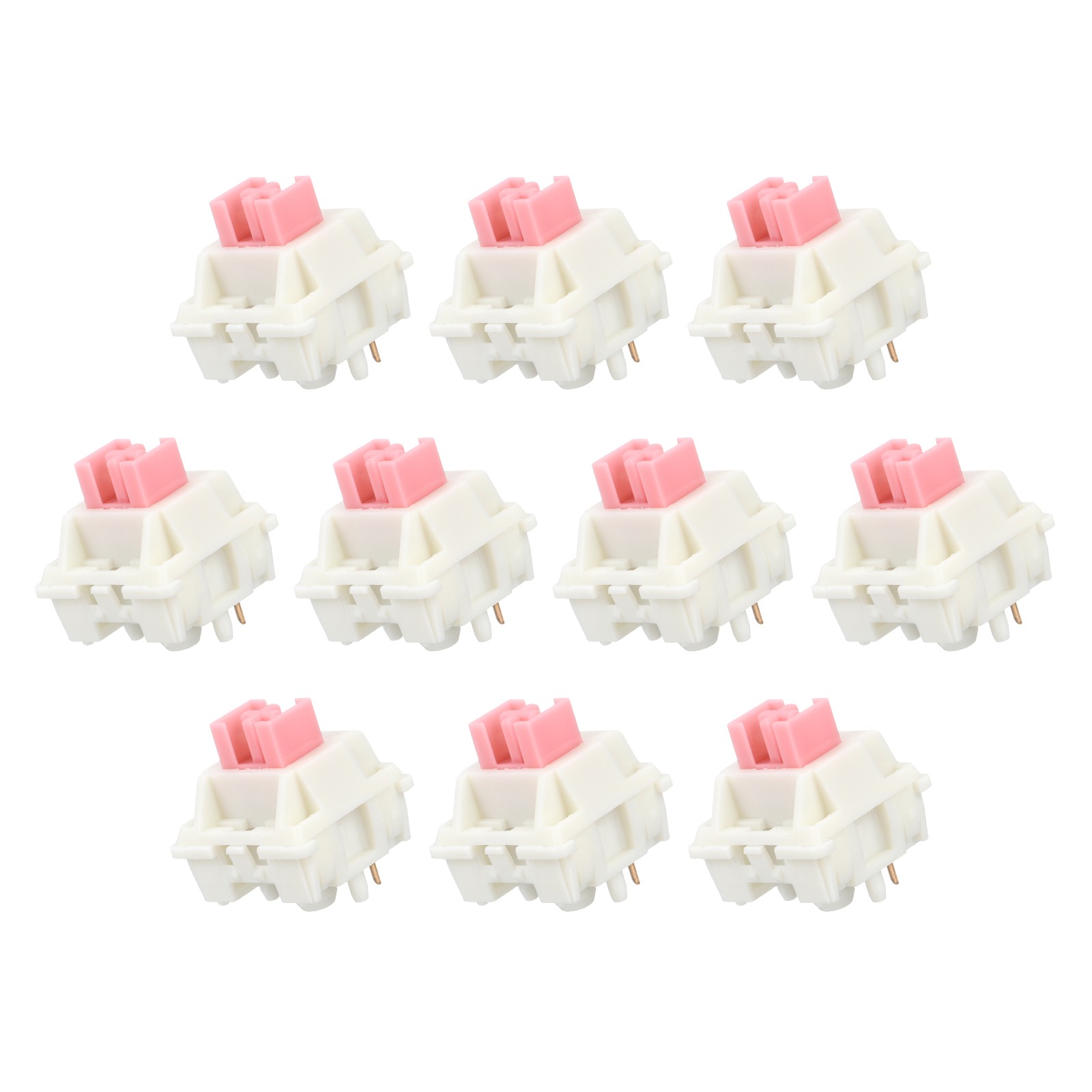 10pcs Pink Keyboard Switches 5-Pin 45gf Linear Keyboard Switch Replacement