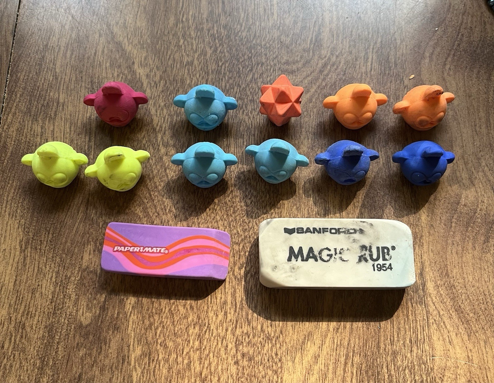 ⭐️ Foohy 2005 Pencil Petz Erasers Monkey Head Lot VINTAGE
