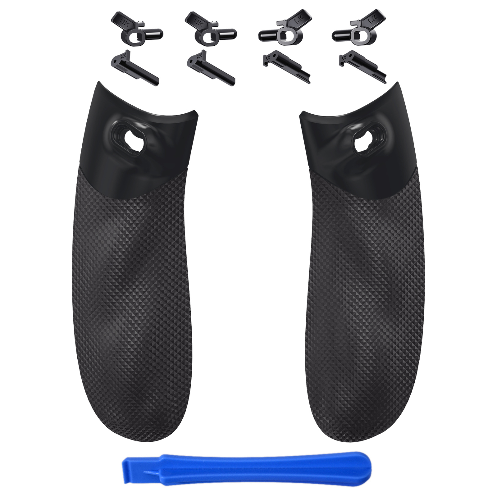 Anti-Slip Side Rails Grips Trigger Stop Kit for Xbox Series X/S Controller Black