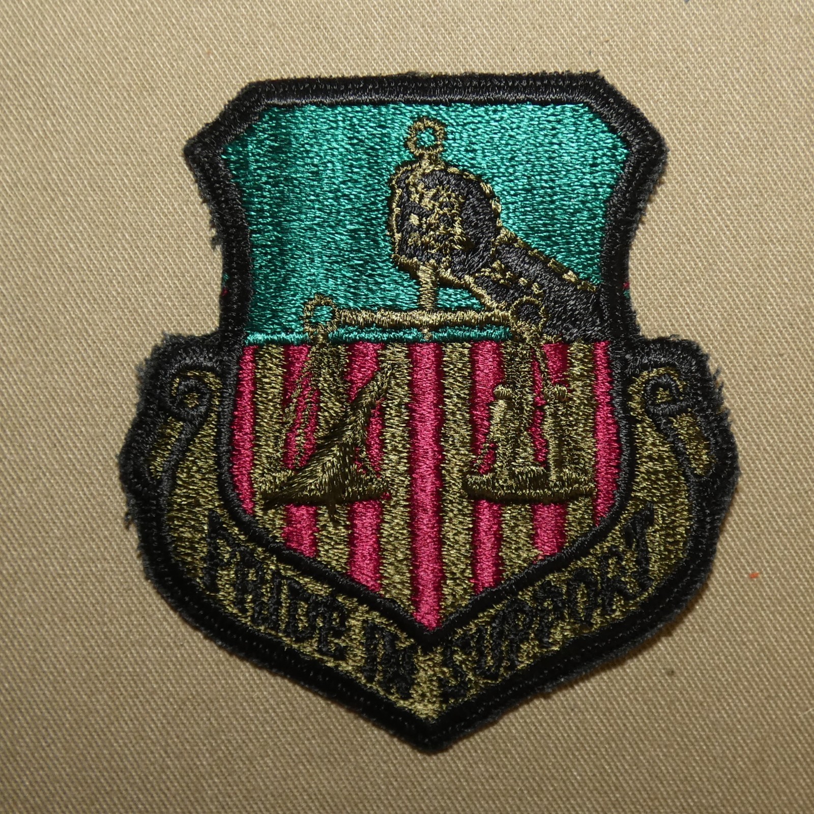 Vintage Original USAF 834th Combat Support Wing Subdued Embroidered C/E Patch