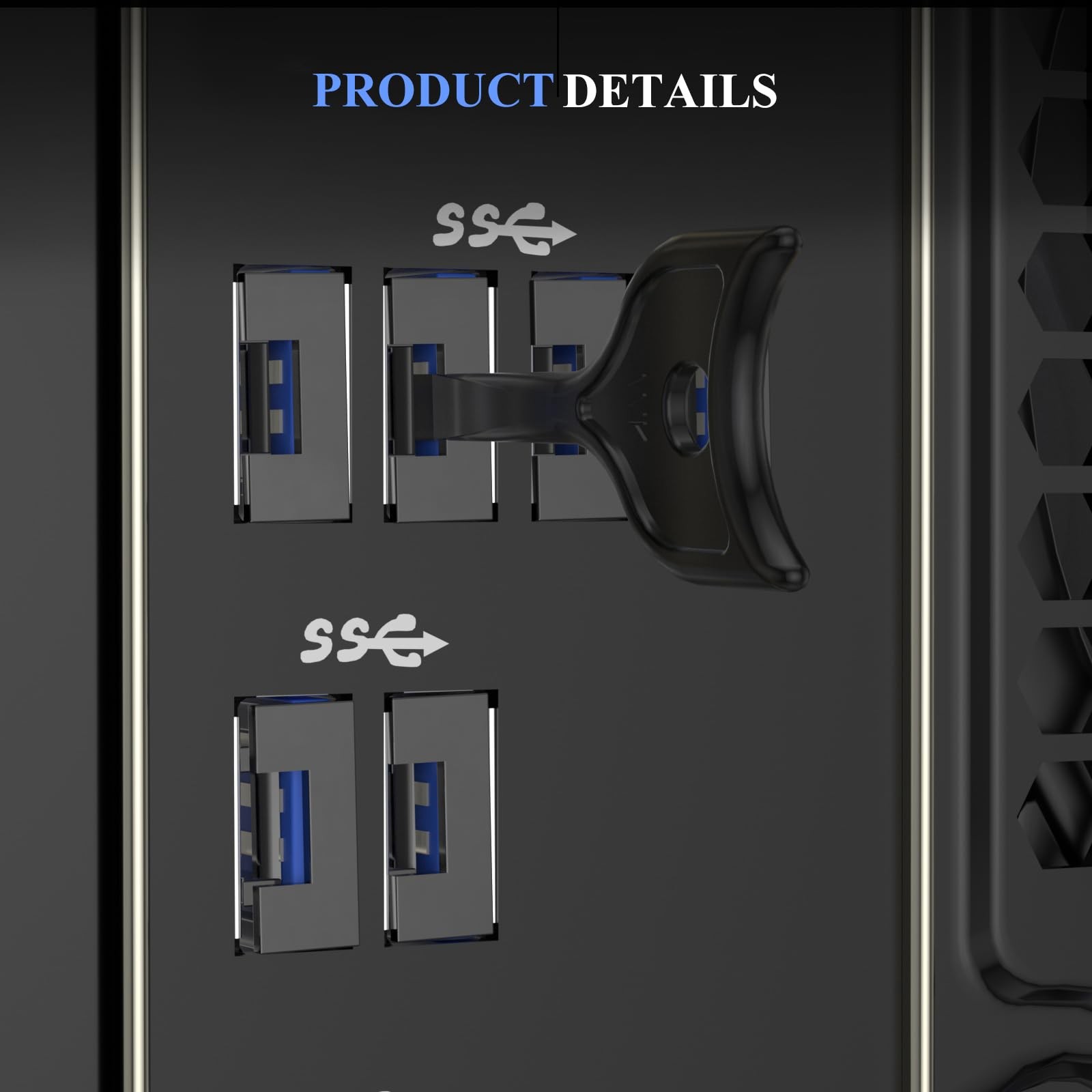 USBA Port Lock Removable TypeA Data Protection With 1 Key Black 20 PCS