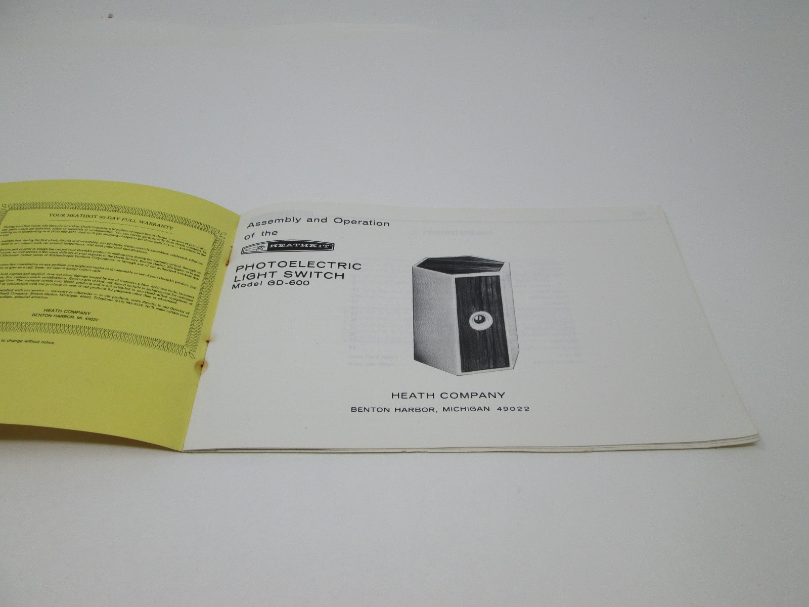 Heathkit Assembly Manual Photoelectric Light Switch GD-600