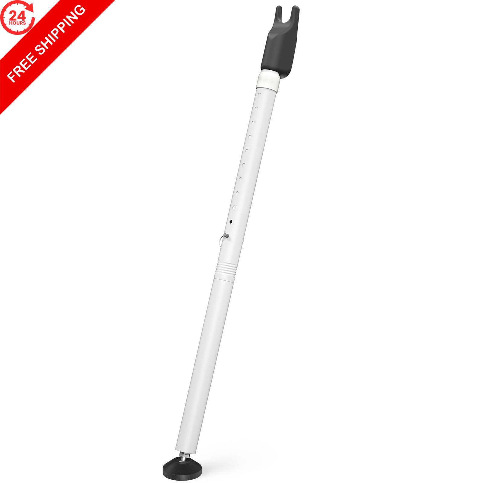 Sliding Glass Door Security Bar, Patio Barricade White