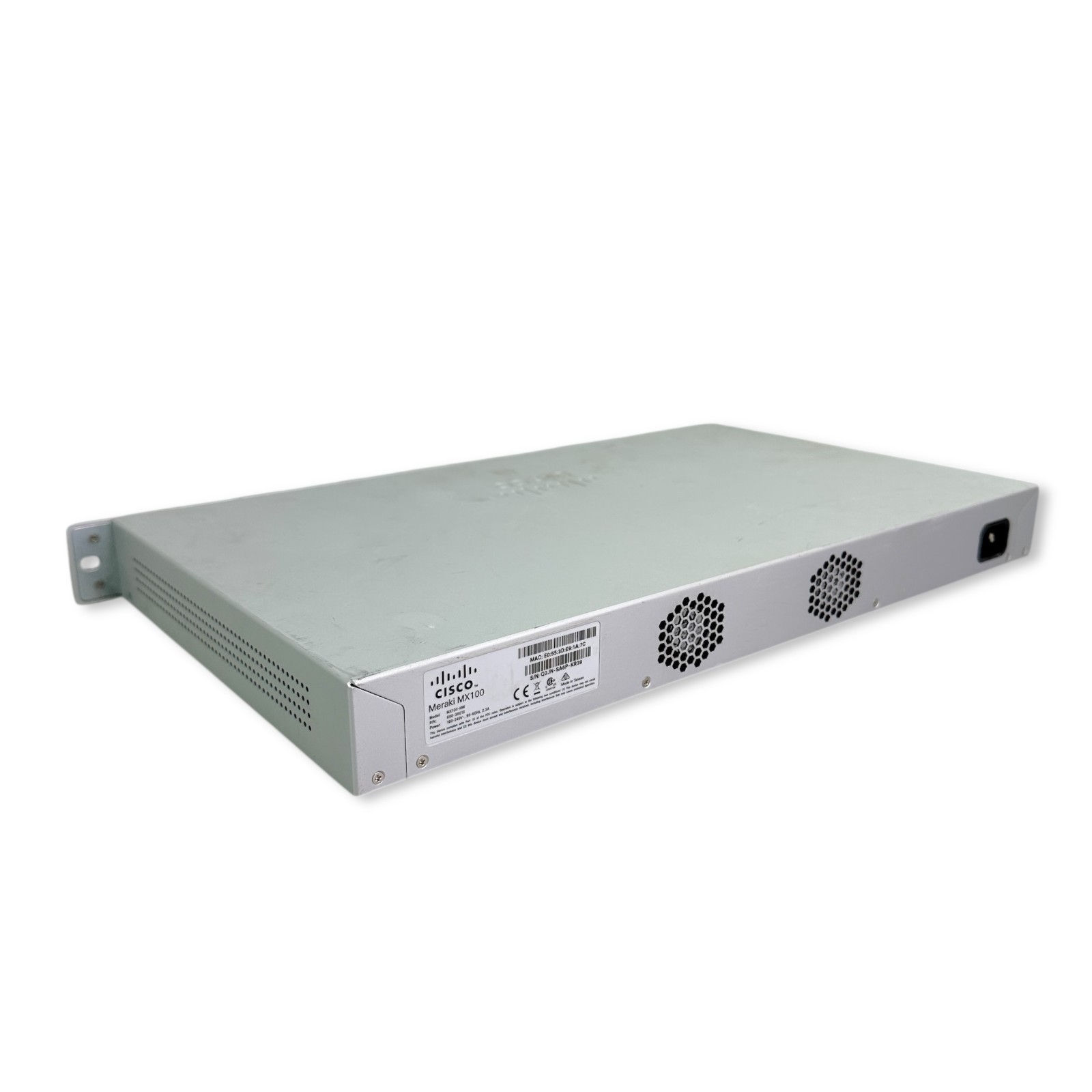 Cisco Meraki MX100 Cloud Managed Security Appliance Firewall MX100-HW