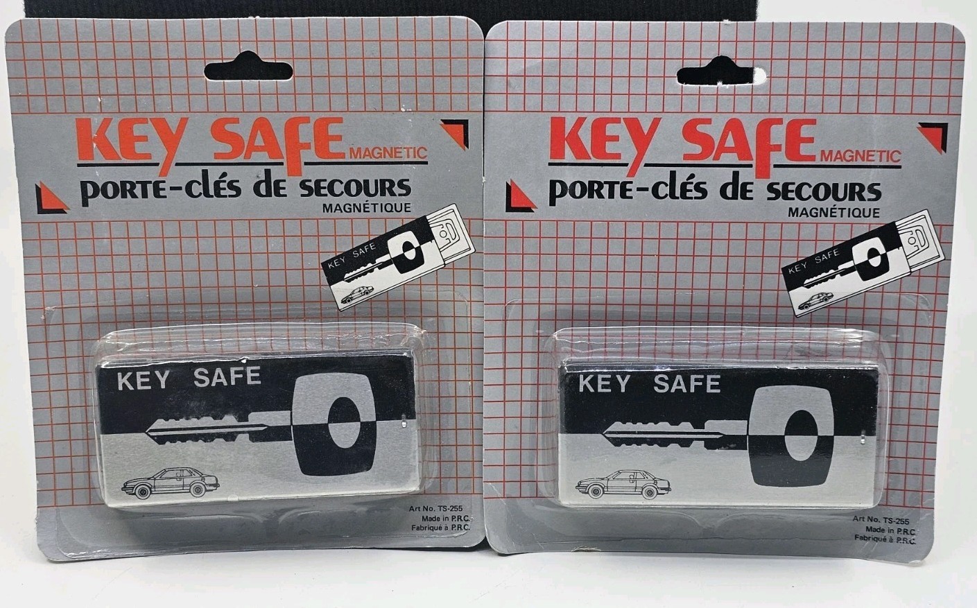 (2) Key Safe Magnetic Holder For Car Key Spare Fob Case Hidden Hider Strong Hold