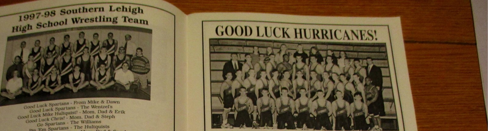1998 PIAA District 11 Class AA & AAA Wrestling Championship Souvenir Program