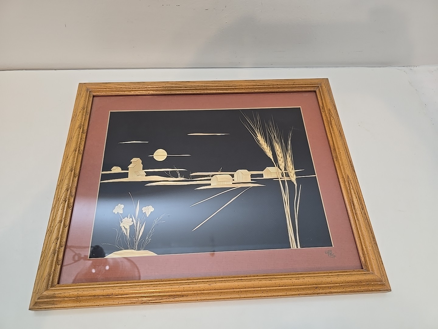 1986 The Last Straw Handcrafted Canadian Original Straw Art  Balgonie Sask Wheat