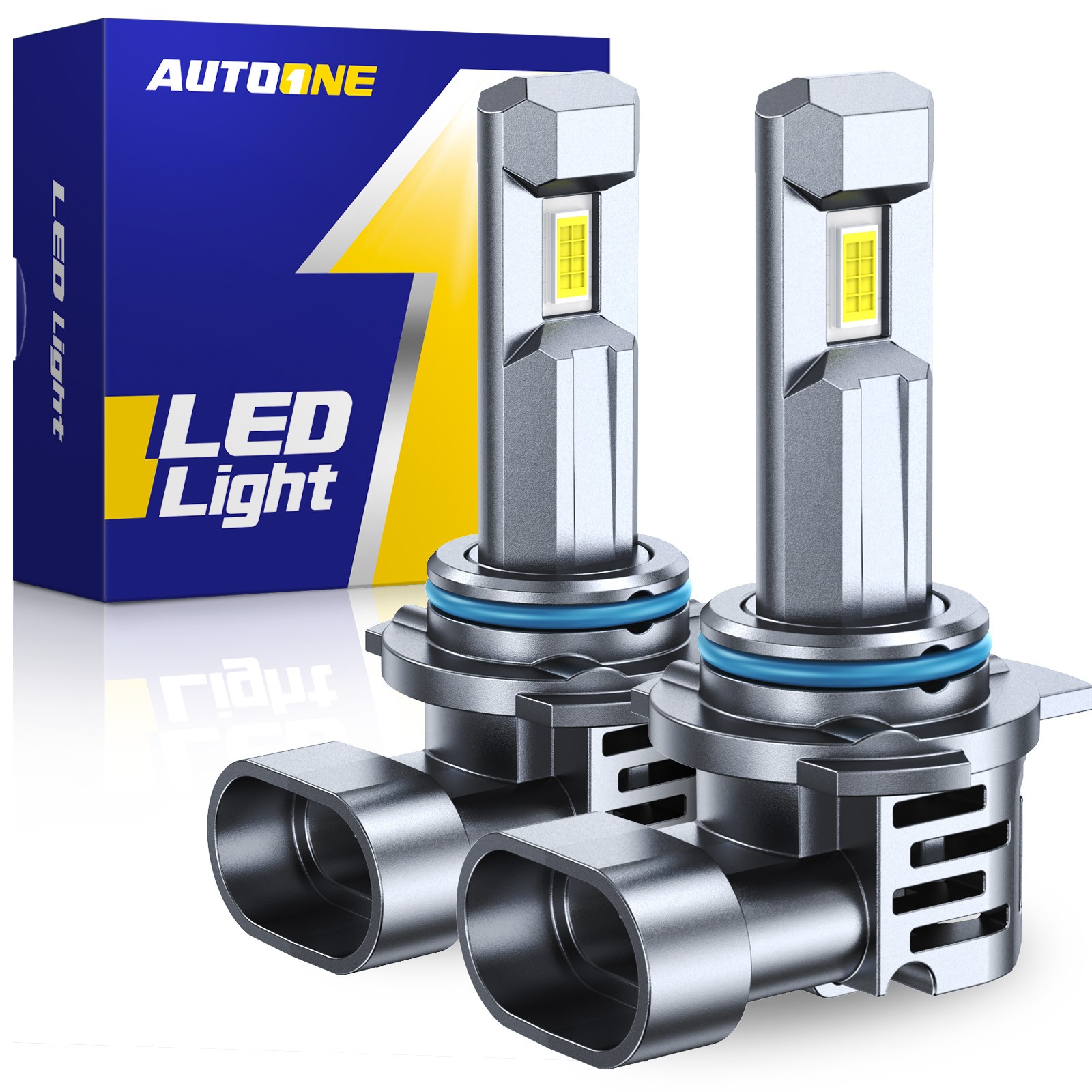 9012 HIR2 10000K LED Headlight Bulbs Kit High Low Beam Super Bright Combo White