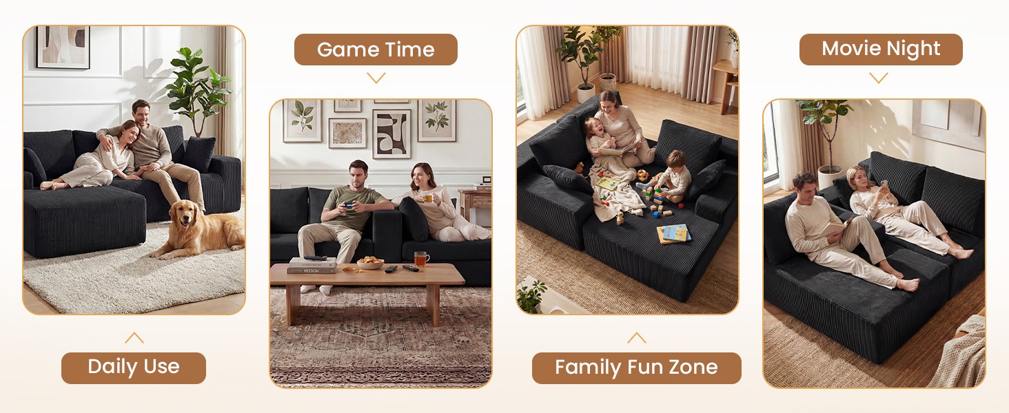 Cloud Sectal Bonel Couches for Living Room,Single sofa block