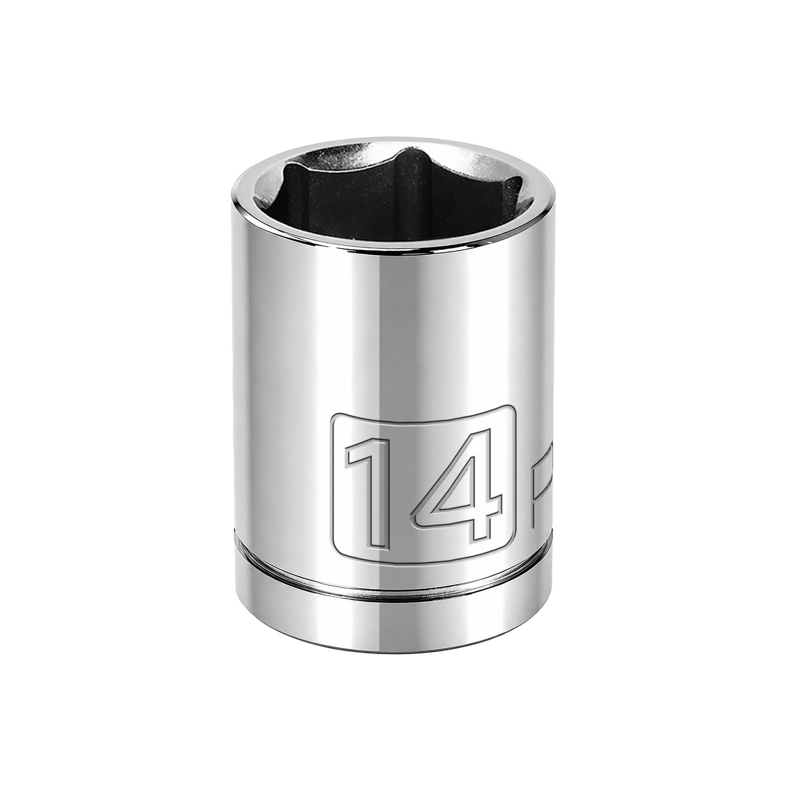 Powerbuilt 1/4 Inch Drive x 14 MM 6 Point Shallow Socket - 641896