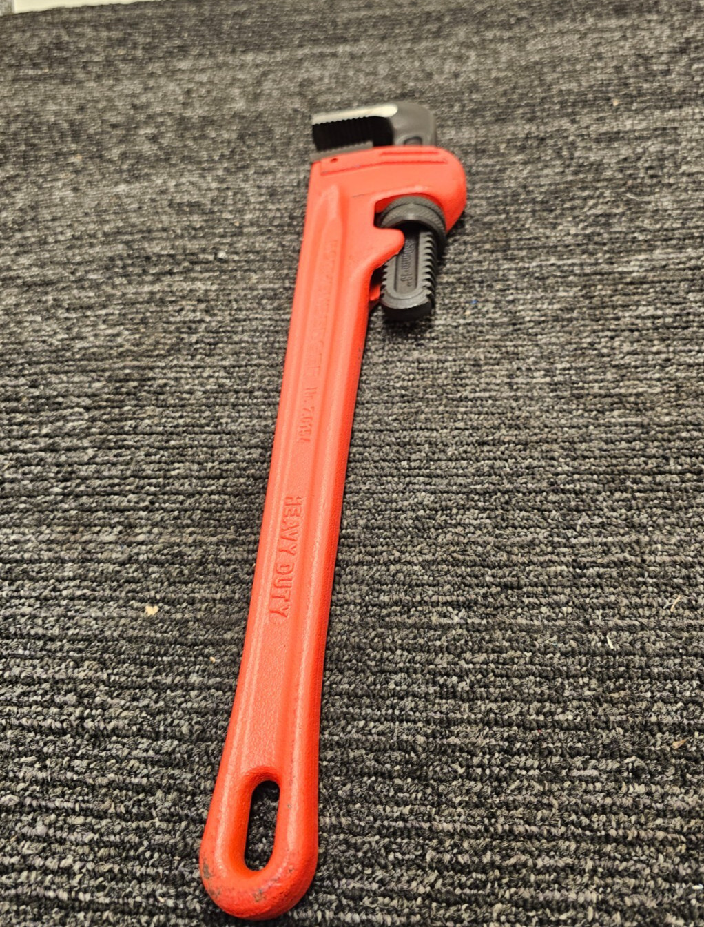 Rothenberger 70154 18 In L 2 1/2 In Cap. Cast Iron Straight Pipe Wrench Red