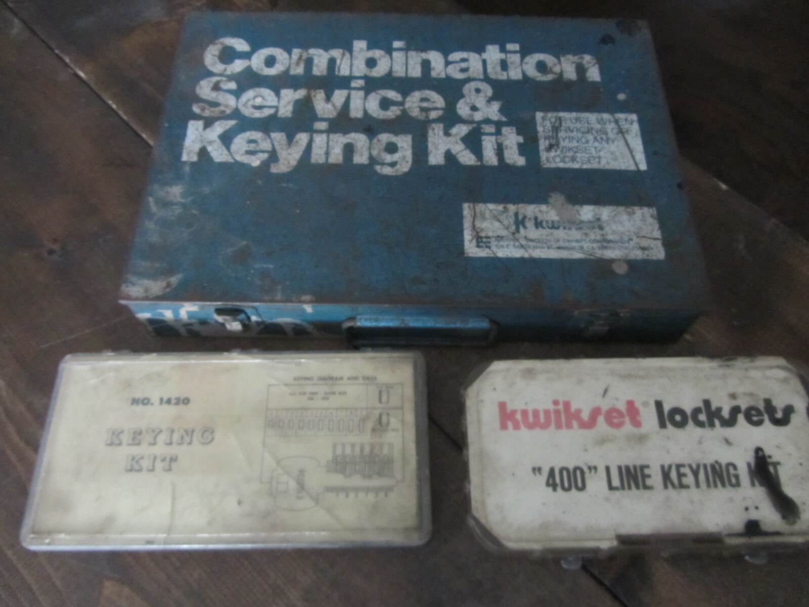 Vintage Kwikset Keying Kit Lot No. 400, No. 1420 & Combination Service Kit LOOK!
