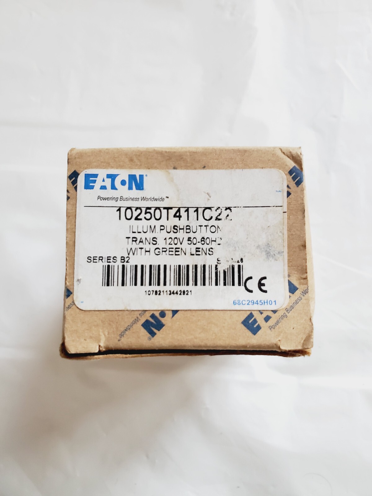 New In Box - Eaton 10250T411C22 Heavy-Duty Push-Button; Green; 120VAC