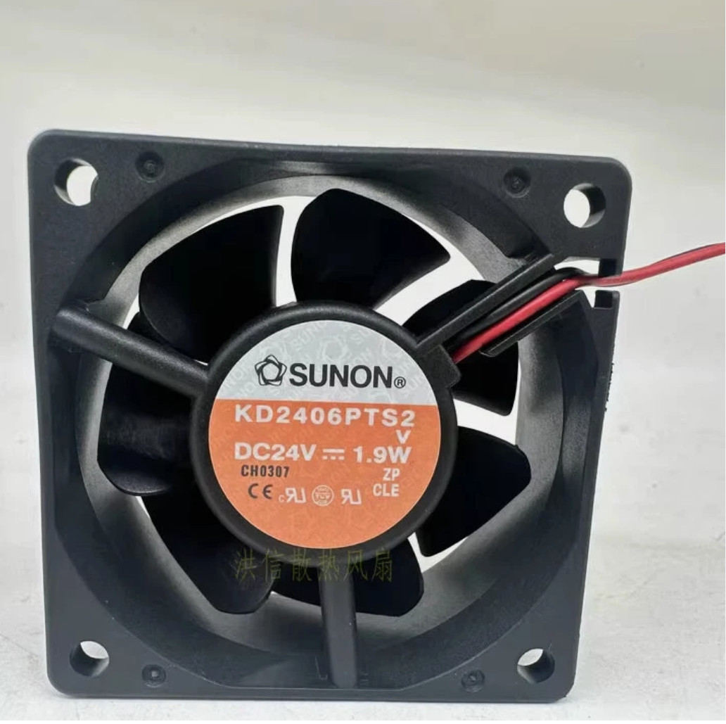 1 PCS SUNON Fan KD2406PTS2 DC24V 1.9W 6025 60*25MM 2 wire cooling fan amk1zk8