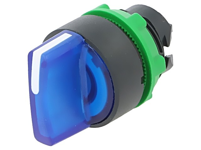 ZB5AK1563 Switch: Rotary - 22mm Bar.Pos: 1 Blue LED IP66 Protruding SCHNEIDER