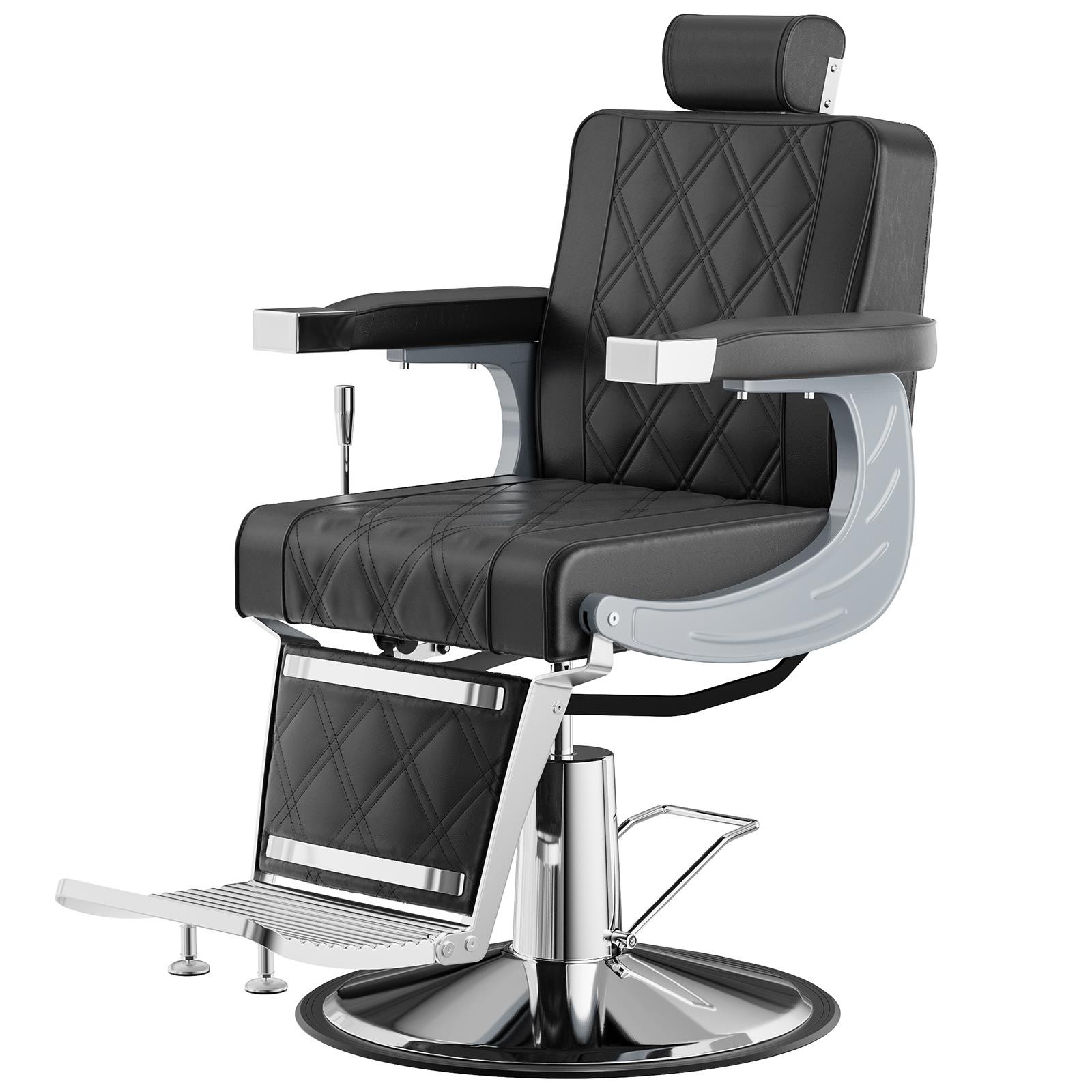 Heavy Duty Hydraulic  Vintage Barber Chair, 360° Swivel Reclining Salon Chair