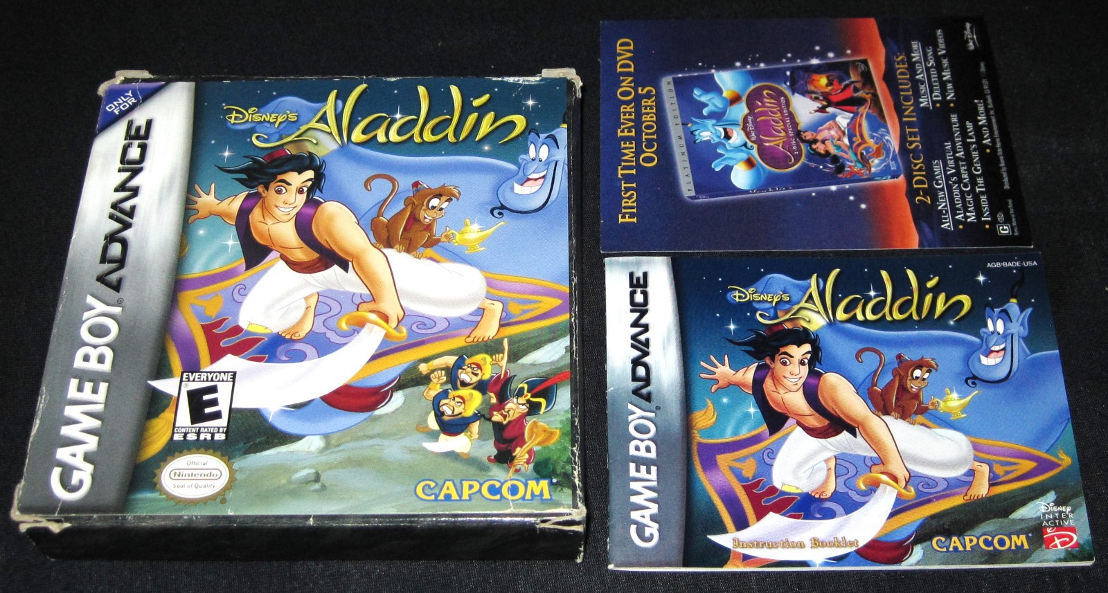 Aladdin - Box, Manual, Insert Only (Nintendo Game Boy Advance) Authentic