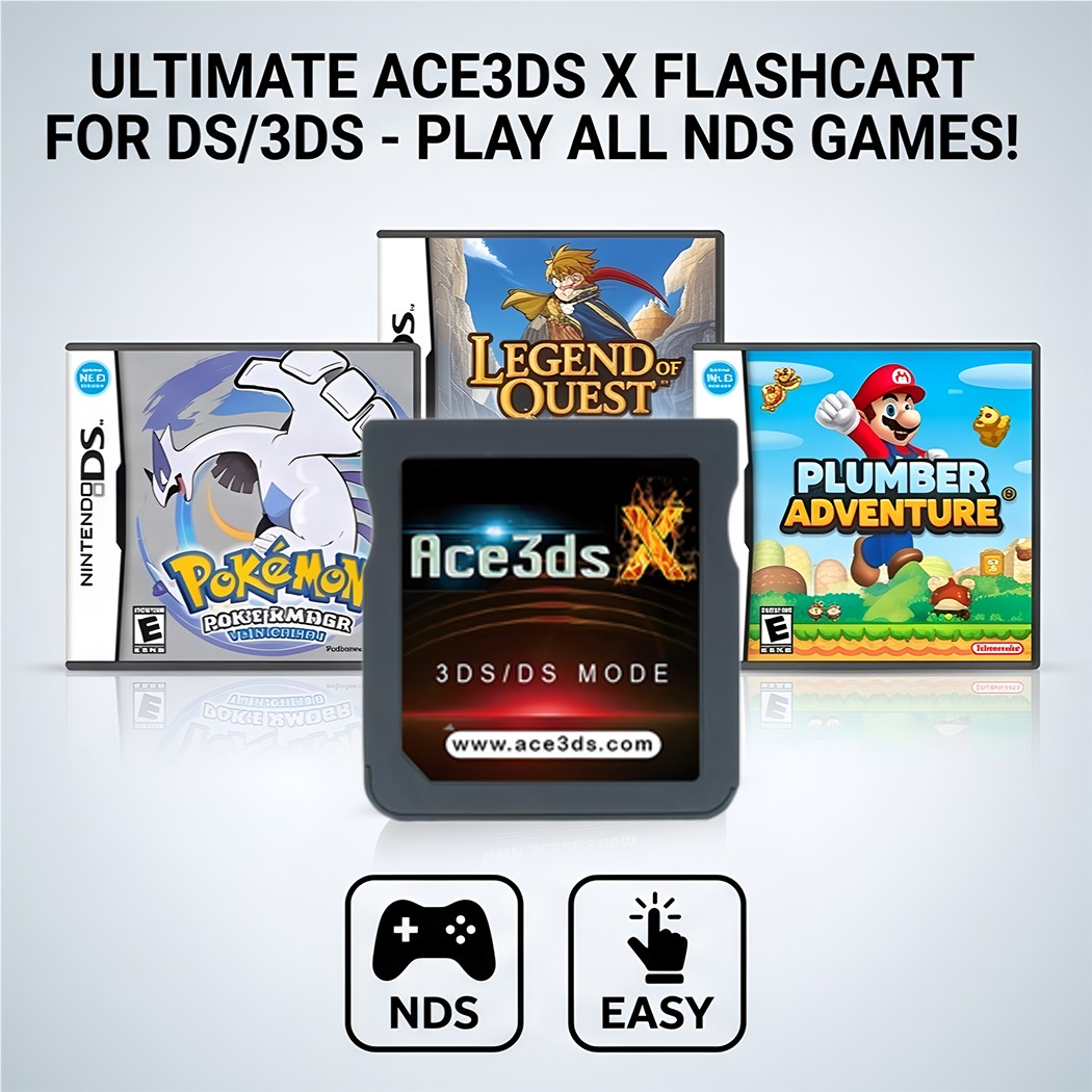 ACE3DS X SDHC For 3DS /2DS/DSi/DS Lite/DS to play NDS games Revolution Cartridge