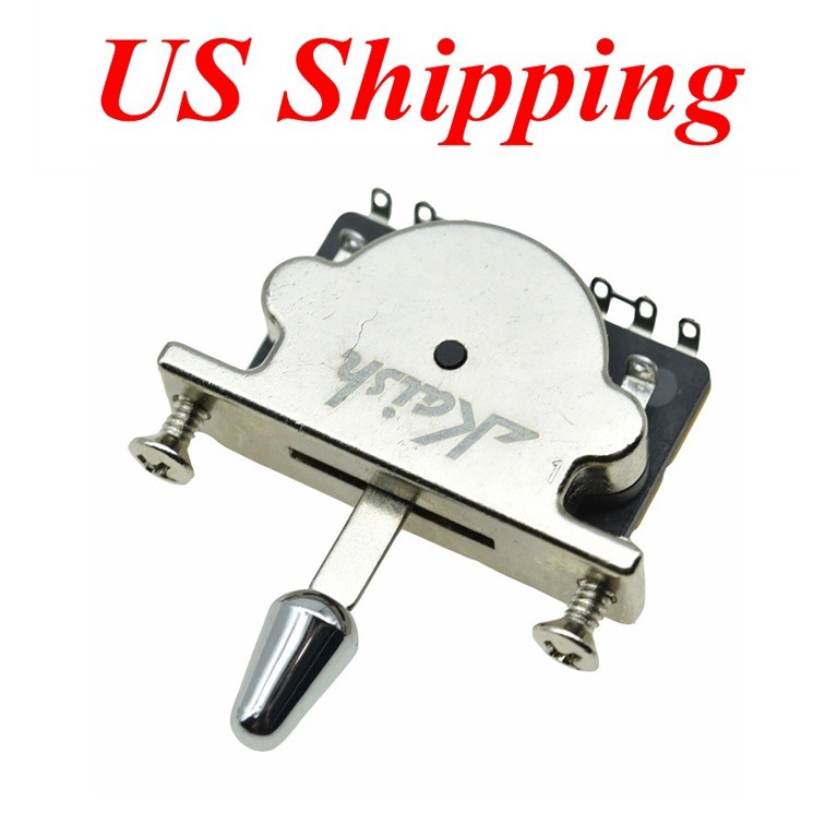 KAISH Heavy Duty 3 Way Guitar Pickup Lever Switch with Chrome Tip