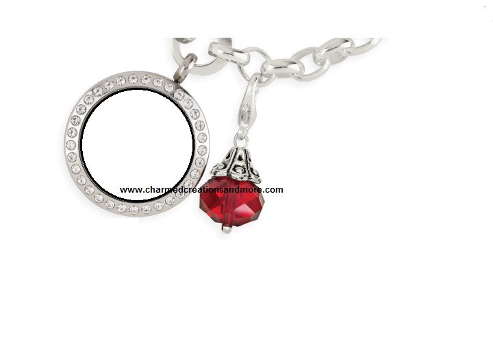 Birthstone Bead Lobster Clasp Clip Dangle Charm For Rolo Chain Knitting Markers