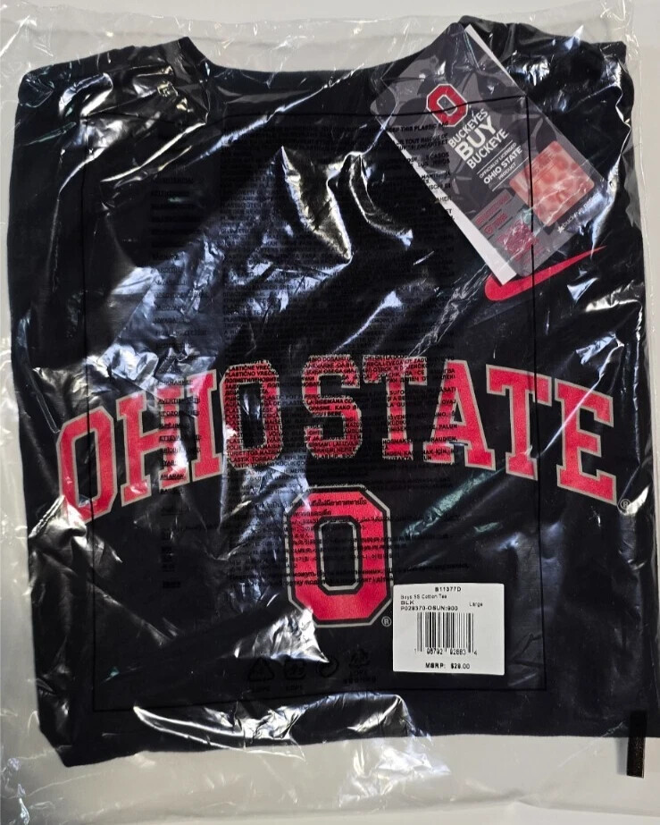Boys Nike DriFit Ohio State Buckeyes Legend Football Licensed T-Shirt OSU Black