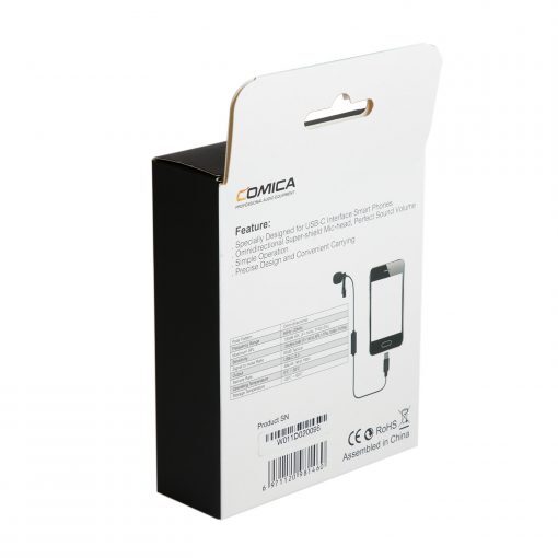 Omnidirectional Lavalier Microphone for USB-C Smartphones (8.2 ft.) - (CoMica)