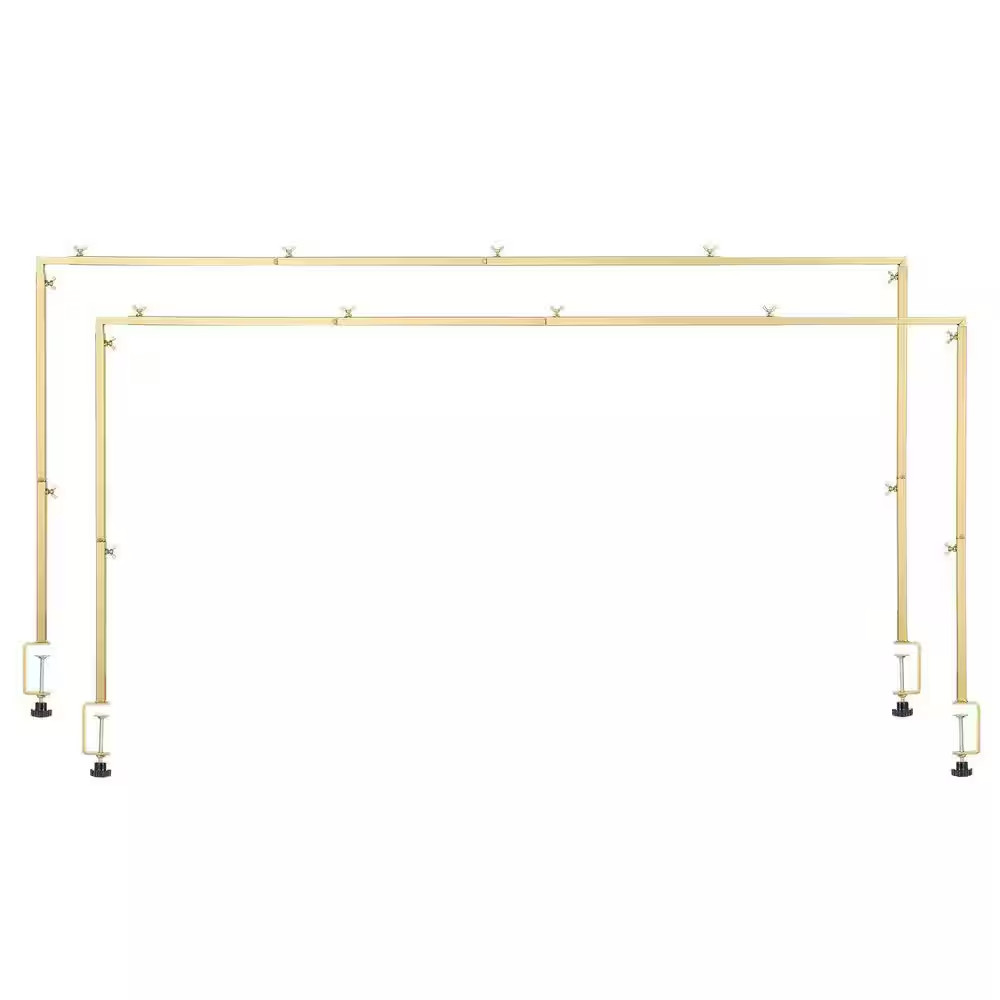 2-Pack Adjustable over the Table Arch Decorative Stand with Clamps Gold