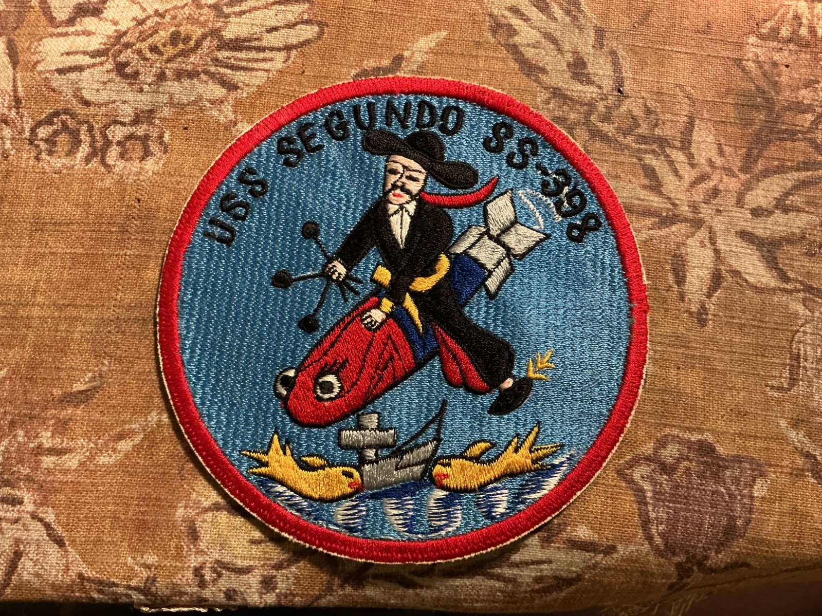 VINTAGE 1950/60’s SUBMARINE USN NAVY USS SEGUNDO SS-398 SHIP DECK JACKET PATCH
