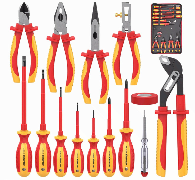 14PC 1000V Insulated Electrician Tool Set VDE Certified w/ Bag