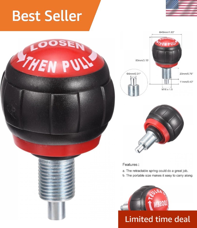 Easy-Install Red Spring Handle Knob for Indoor Exercise Bikes – Sturdy Design