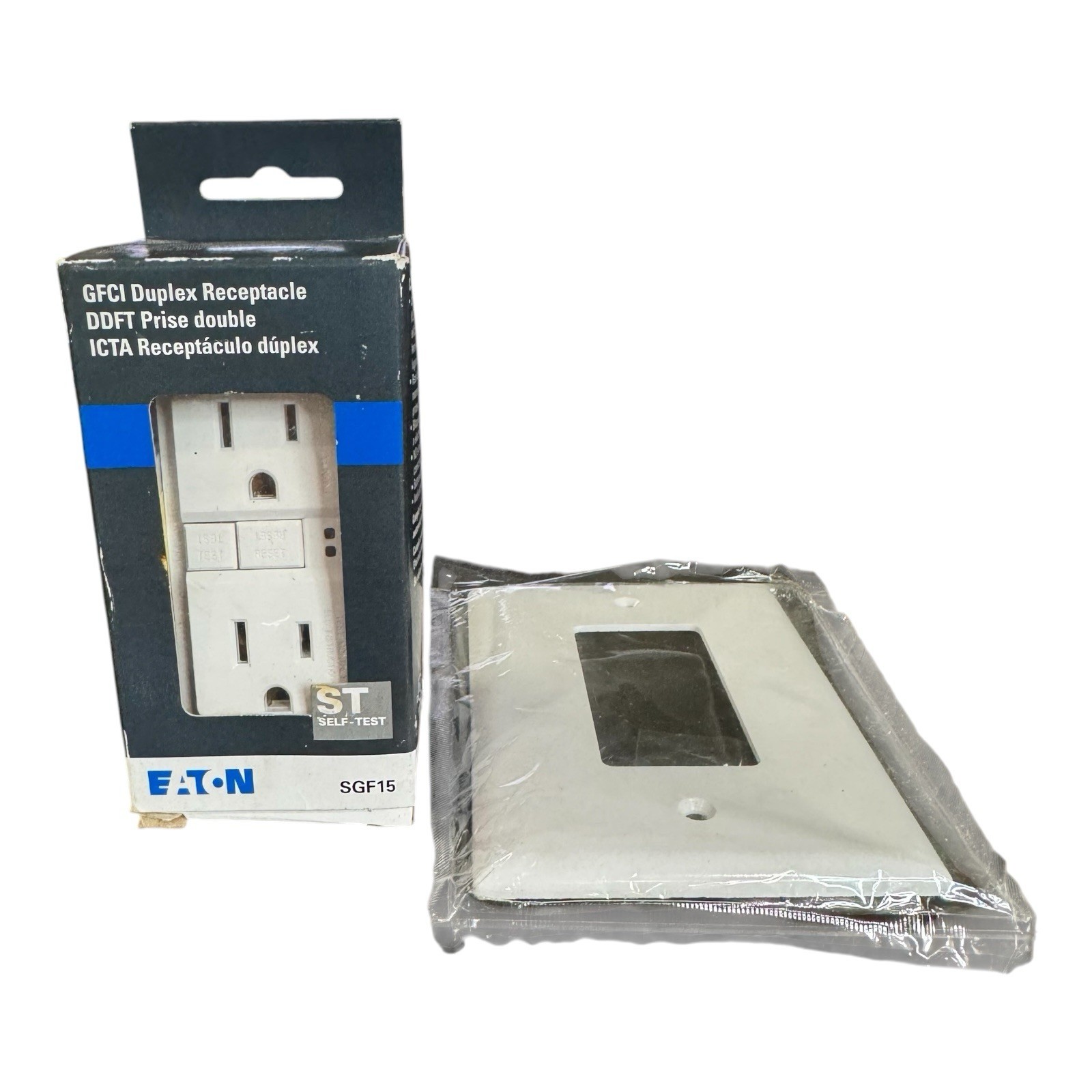 Brand New In Box Eaton SGF15 ST GFCI DUPLEX RECEPTACLE