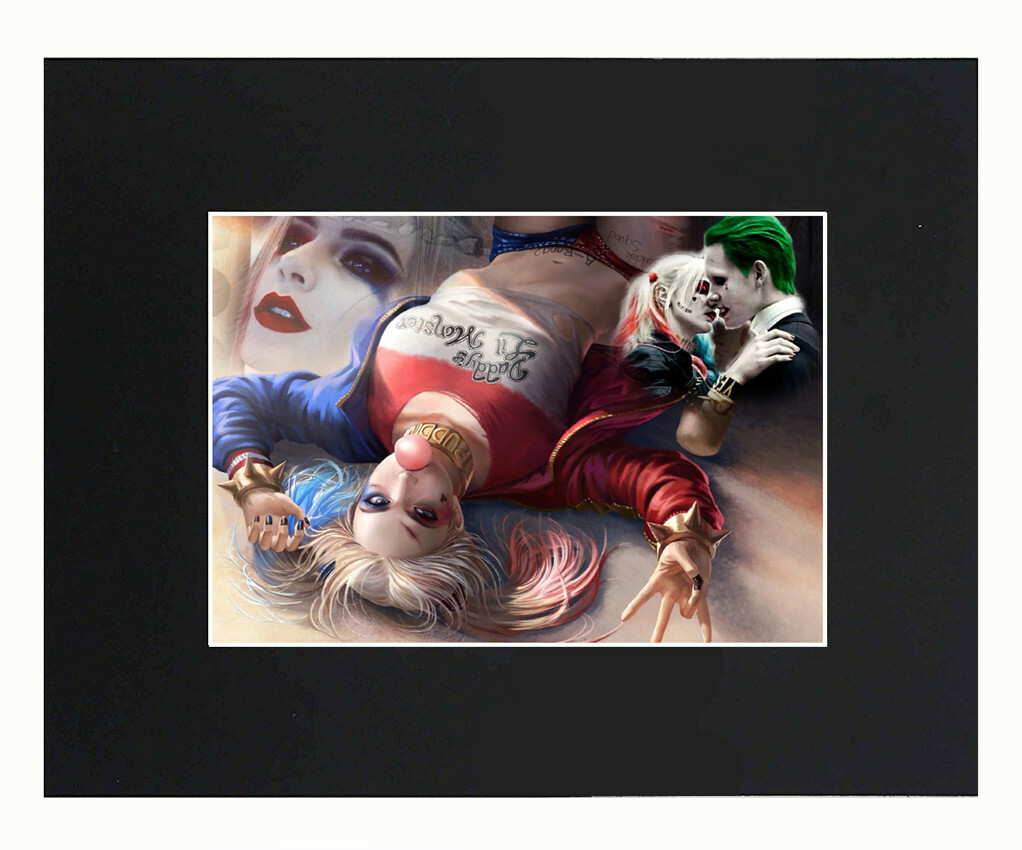 Harley Quinn, Joker, Suicide Squad Sexy Art Print Picture 8x10 Matted Poster