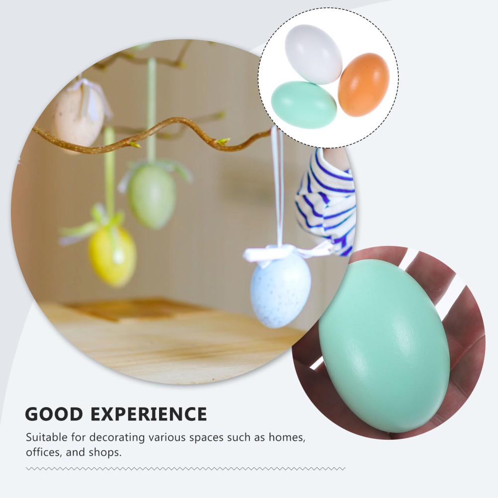 3 Pcs Egg Decors Unfinished Artificial Eggs for Craft Decorating Toy