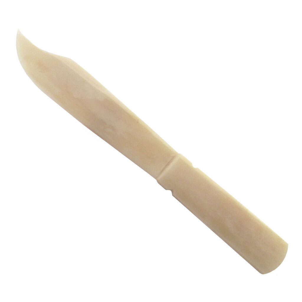 NEW Buffalo Bone Letter Opener 9" Athame Solid Natural Ivory Color Carved Knife