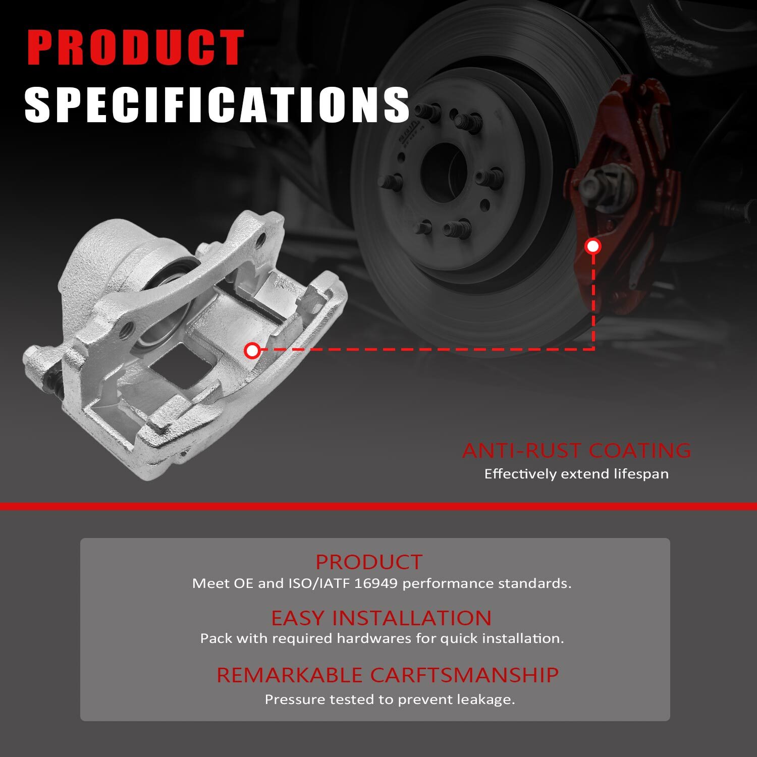 2x Brake Caliper w/ Bracket for Dodge Ram 2500 3500 2000-2002 Front Left & Right