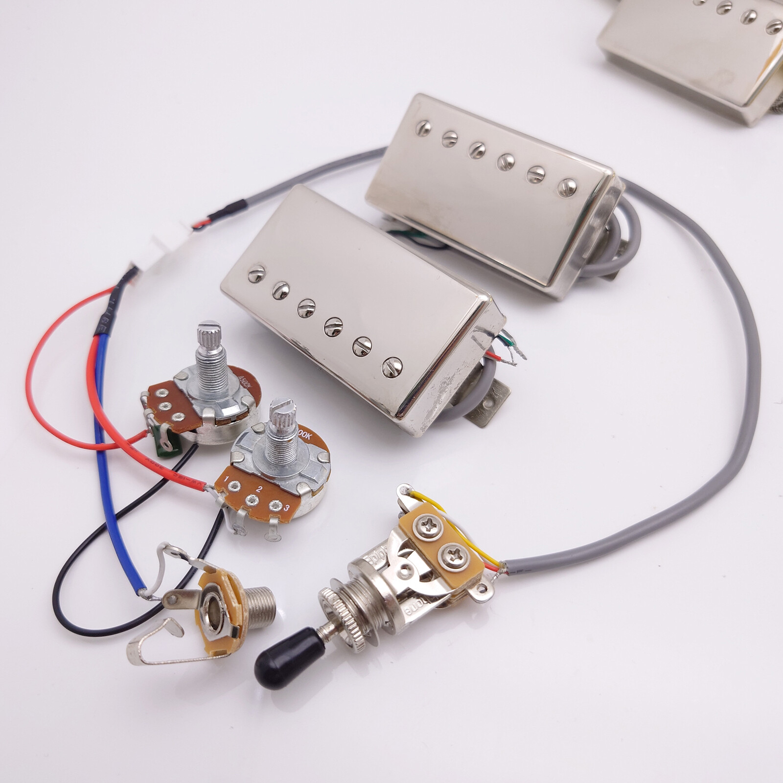 Alnico 5 Classic 57 Humbucker Pickup Set 50/50mm Bridge Neck 4C 1V1T for LP