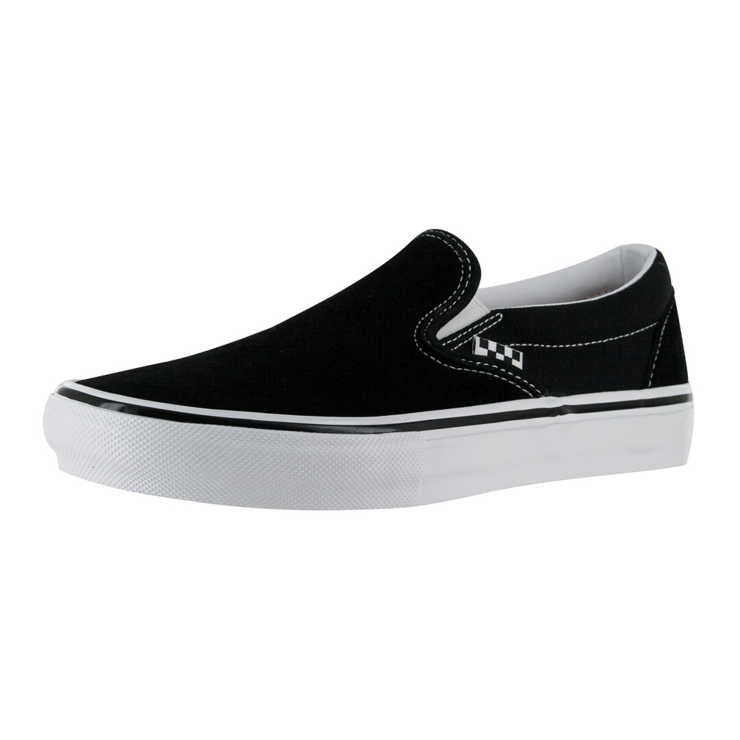 Vans "Skate Slip-On" Sneakers (Black/White) Classic Skating Shoes