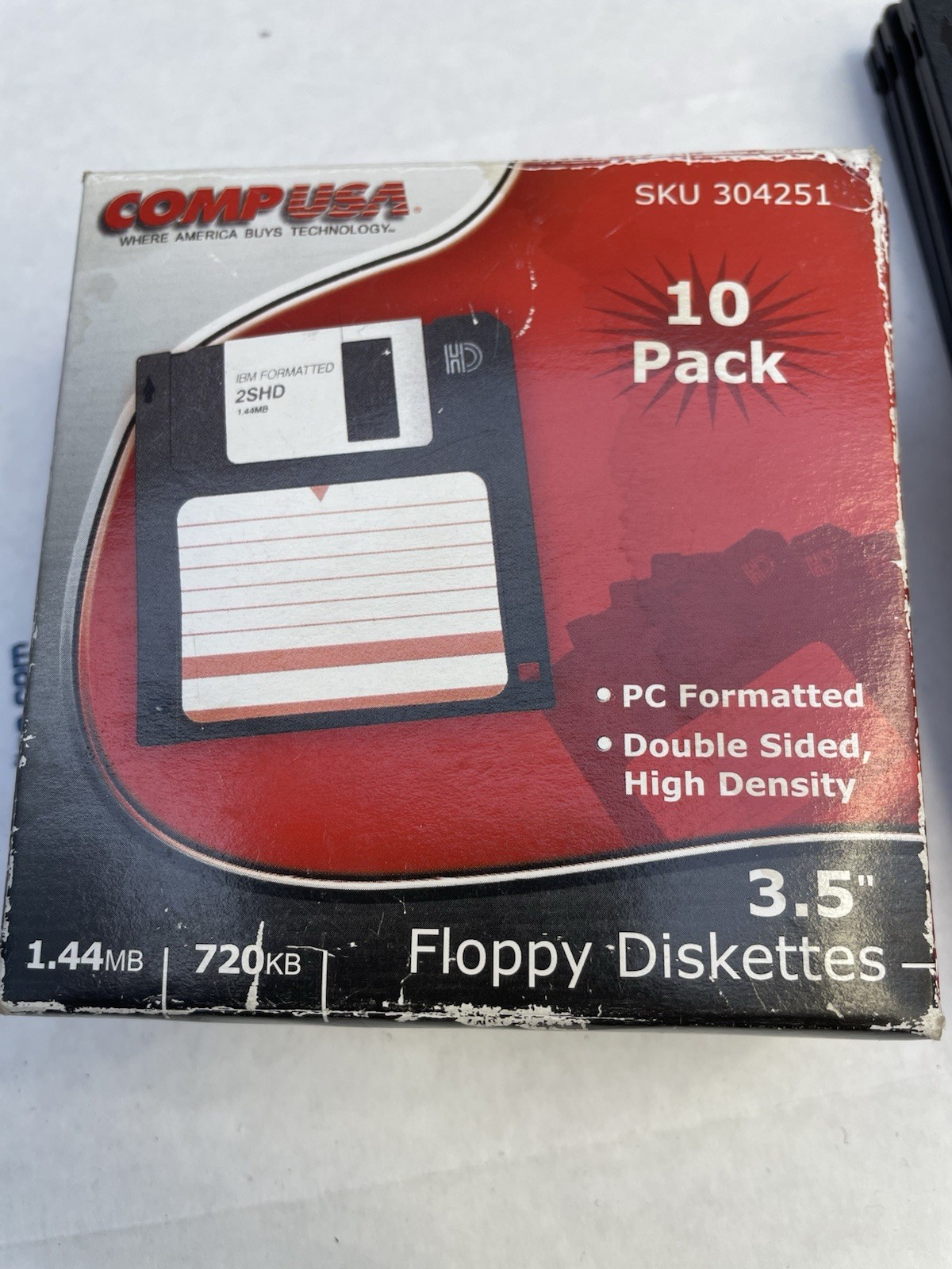 COMP USA 3.5" Floppy Diskettes 1.44MB Double Sided HD New Open Box