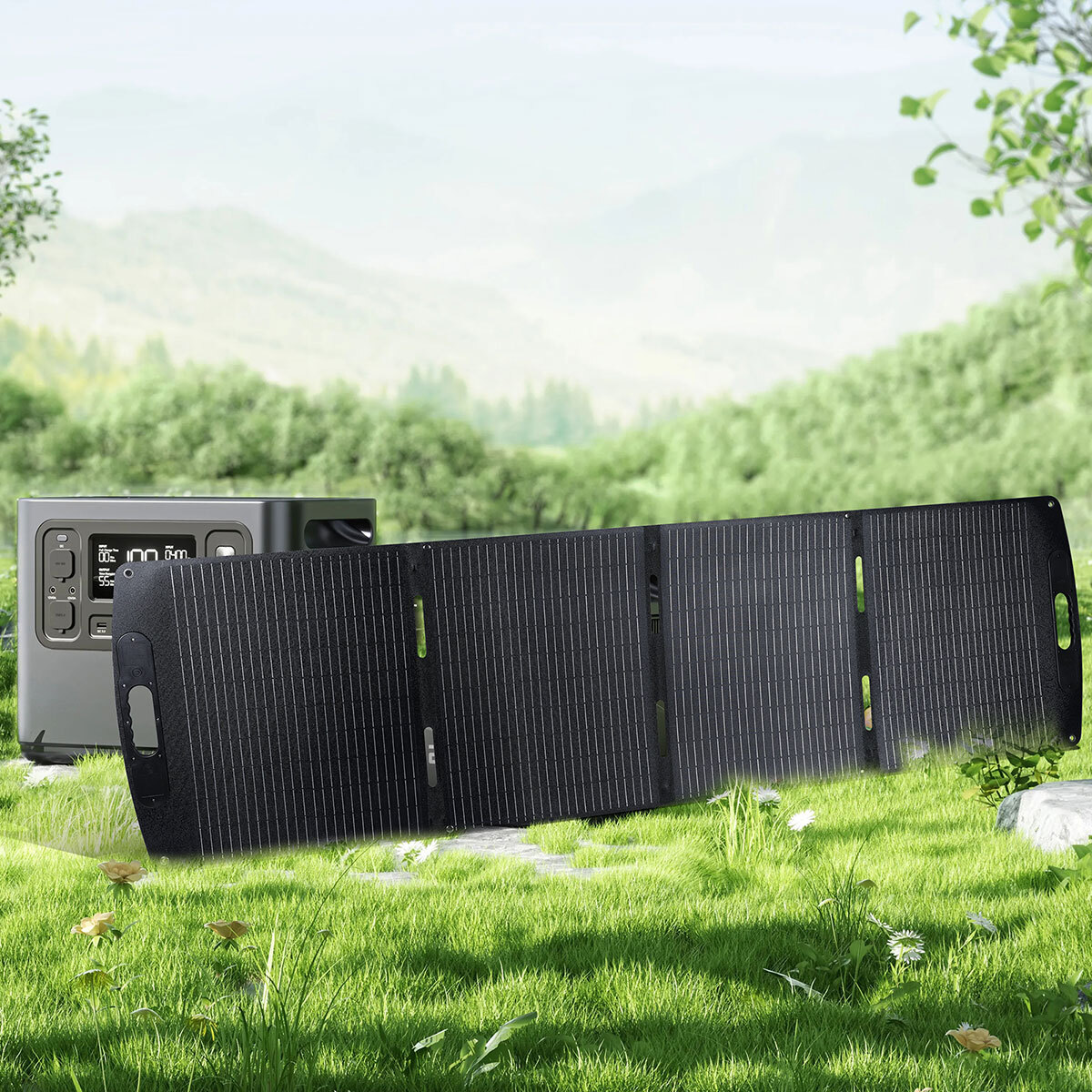 LINEBA 200W Lightweight Portable Solar Suitcase Foldable Solar Panel For Camping