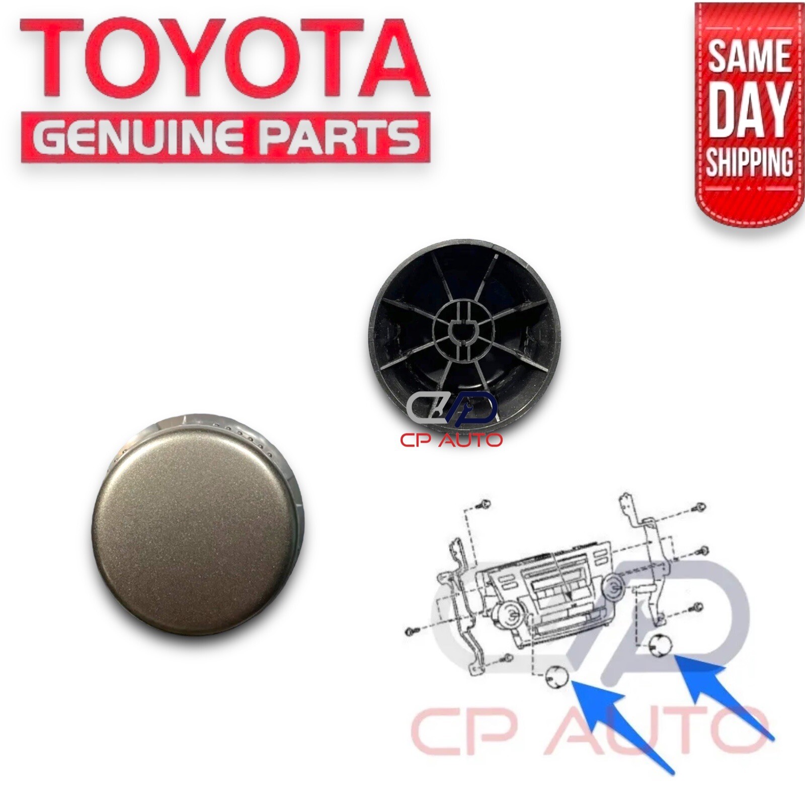 FITS 08 - 10 TOYOTA HIGHLANDER RADIO CD PLAYER DISPLAY KNOB WITHOUT NAV OEM NEW
