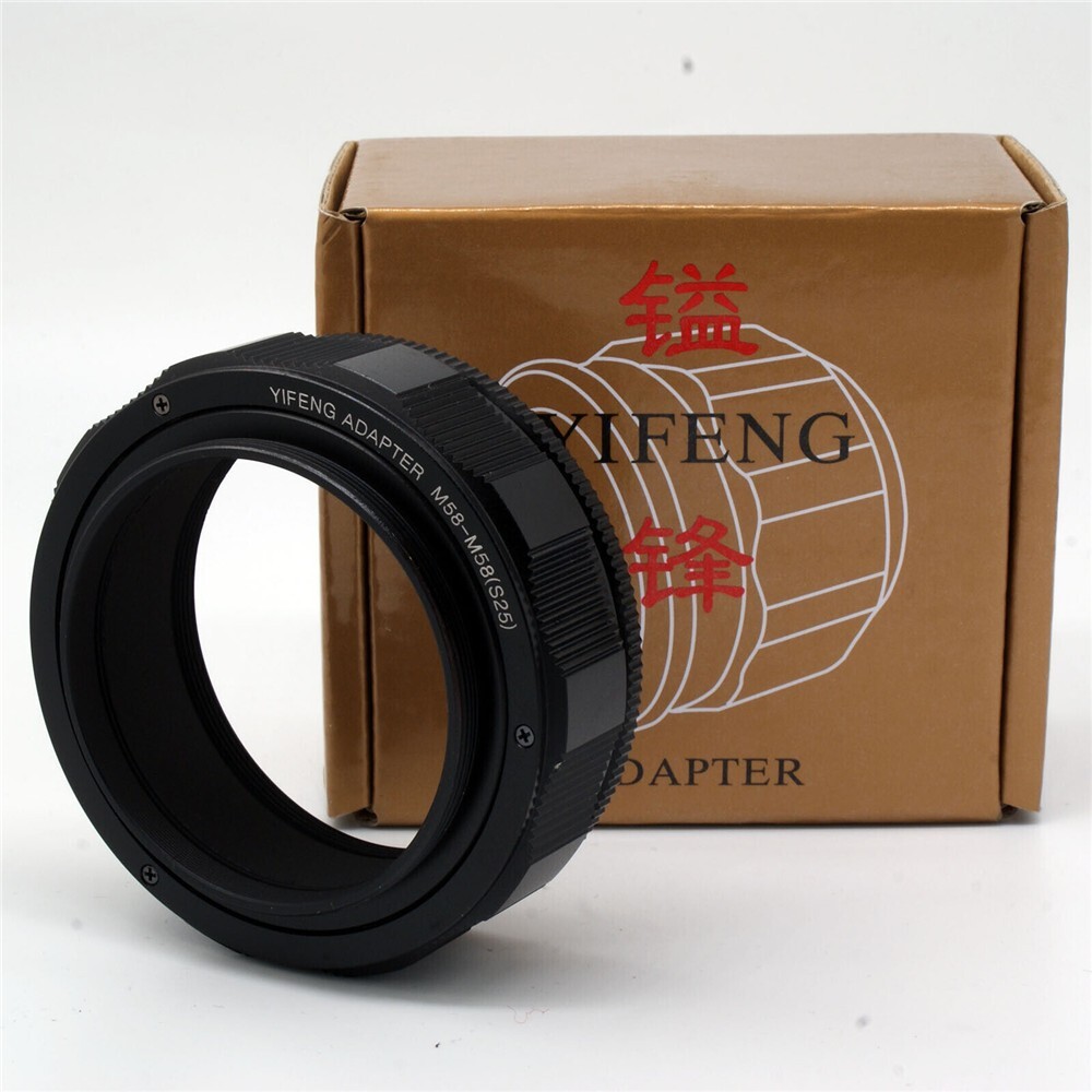 YiFeng M58 to M58 25-55mm 1mm Thread Adjustable Focusing Helicoid Tube Adapter