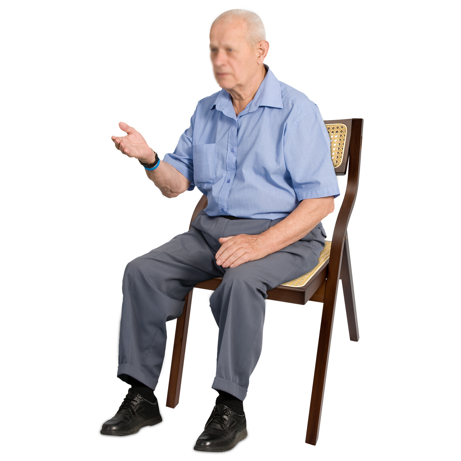 Dining Chair, Rattan Armchair for Living Room Bedroom Reataurant, Folding Chair