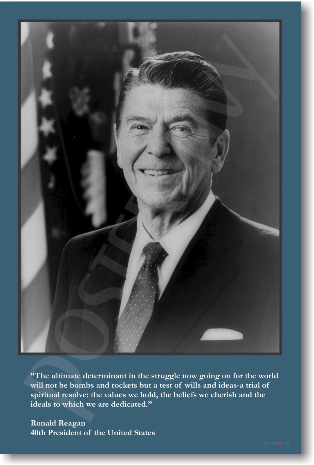 40th U.S. President  Ronald Reagan - NEW Motivational Classroom POSTER