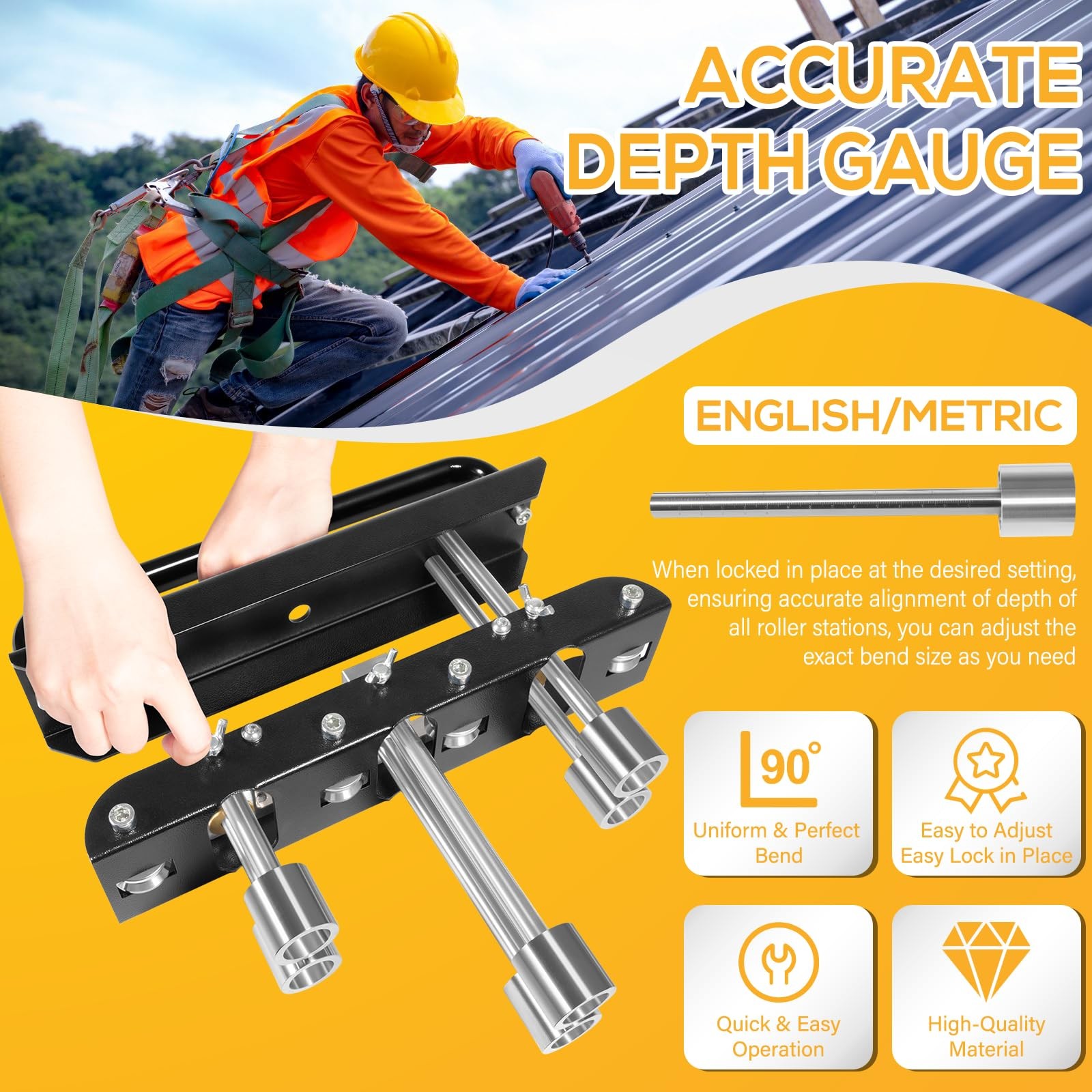 ER3 Three-Station Edge Roller Bender 0-90° Bending Angle for Making 5/8"-4" Bend
