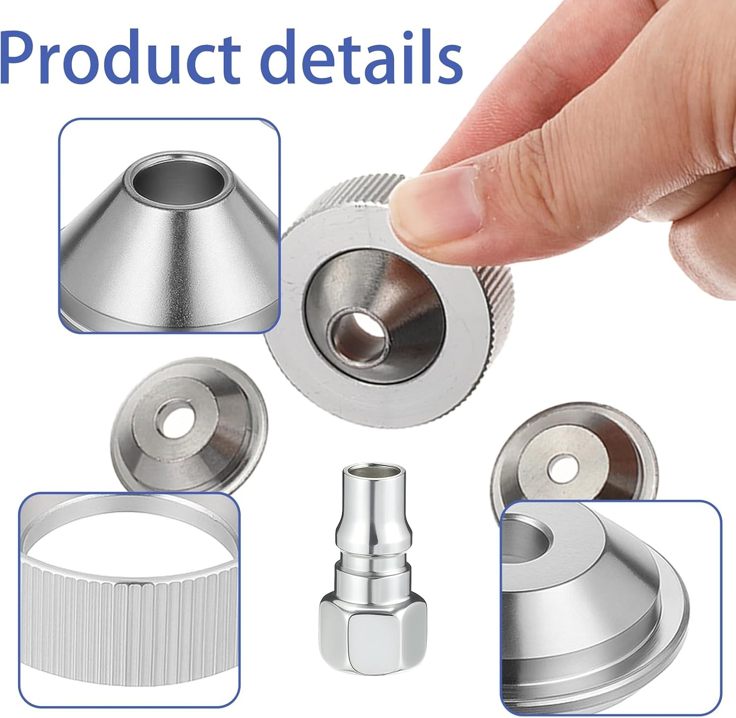 5pc Drywall Texture Sprayer Orifice Tip Set Hopper Gun Nozzle Replacement Kits