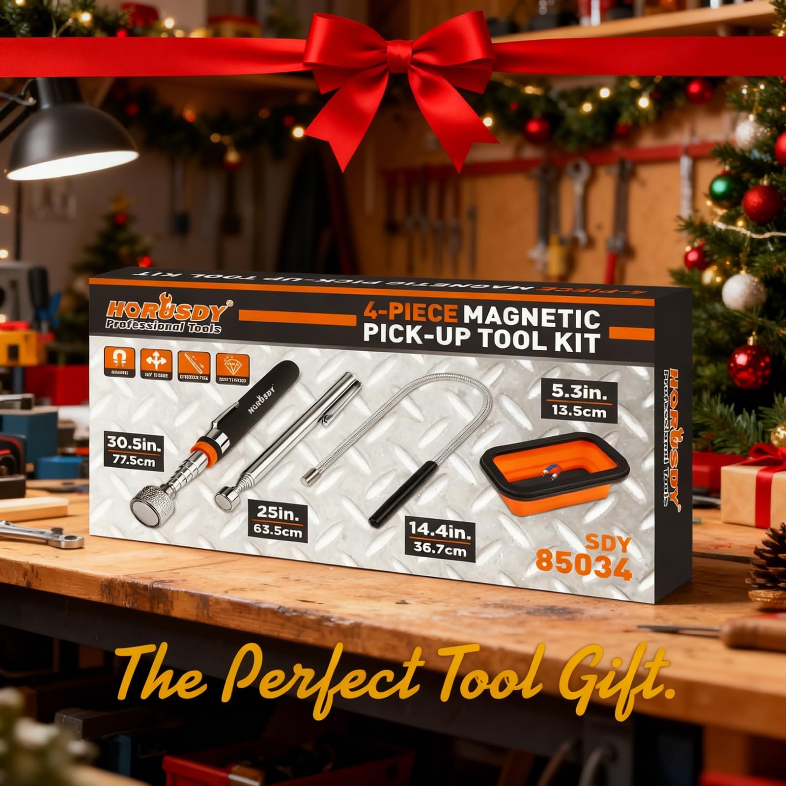 4 PIECE Magnetic Pickup Tools Kit | Extendable Telescoping Magnet Pick Up To...
